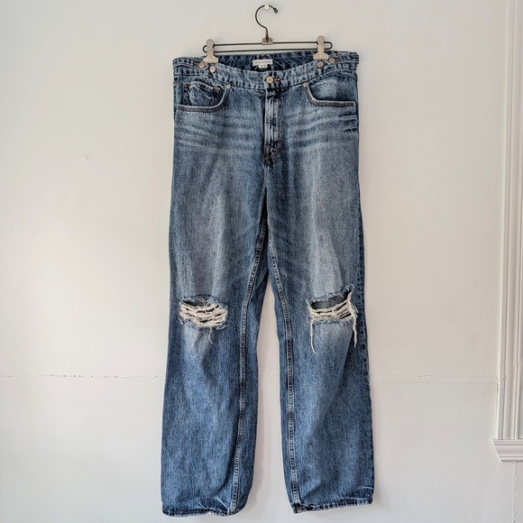 Good American Women's Good 90' Distressed Blue Jeans ~ Size 12/31 - Picture 2 of 13